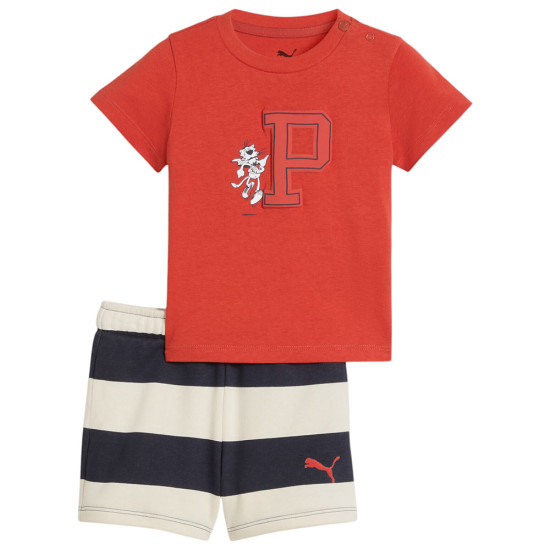 Puma Βρεφικό σετ Minicats Super Puma Tee and Shorts Set